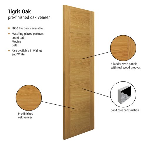 Tigris Oak Internal Door - Image 4