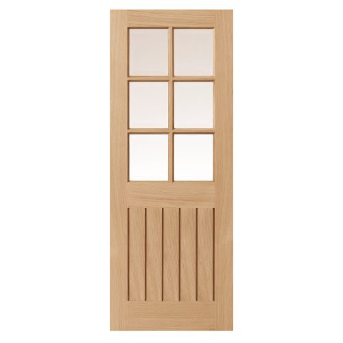 Tutbury Oak Glazed Internal Door – Unfinished